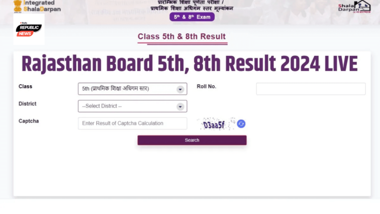 RBSE Rajasthan 5th, 8th Result 2024 LIVE